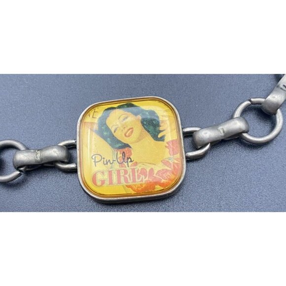 Vintage Retro Movie Pin Up Girl 29" Belt Or Necklace Punk Funky Campy Edgy Panel - Picture 10 of 11
